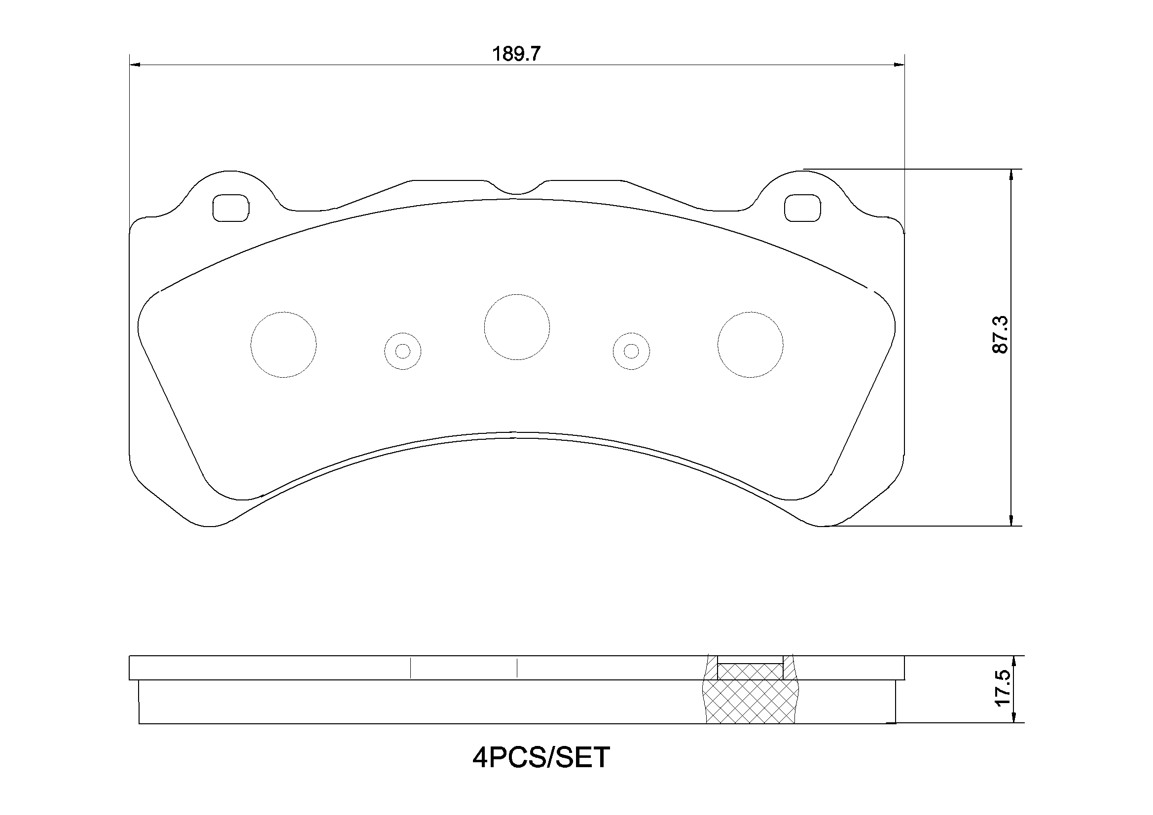 set placute frana,frana disc P 86 034 BREMBO