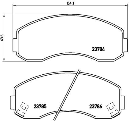 Set placute frana,frana disc P 99 003 BREMBO