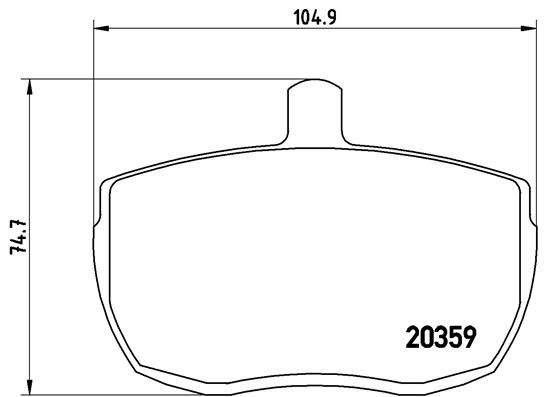 set placute frana,frana disc P A6 001 BREMBO