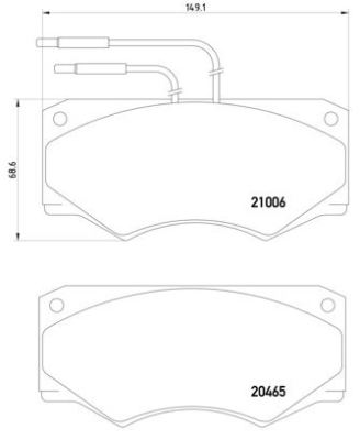 set placute frana,frana disc P A6 002 BREMBO