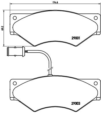 set placute frana,frana disc P A6 007 BREMBO