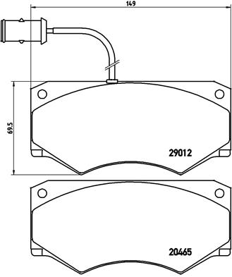 set placute frana,frana disc P A6 013 BREMBO
