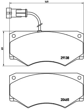 Set placute frana,frana disc P A6 016 BREMBO