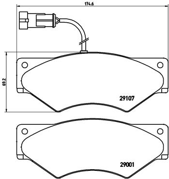 set placute frana,frana disc P A6 018 BREMBO