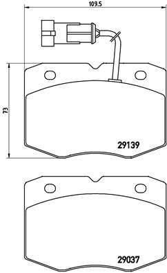 set placute frana,frana disc P A6 019 BREMBO