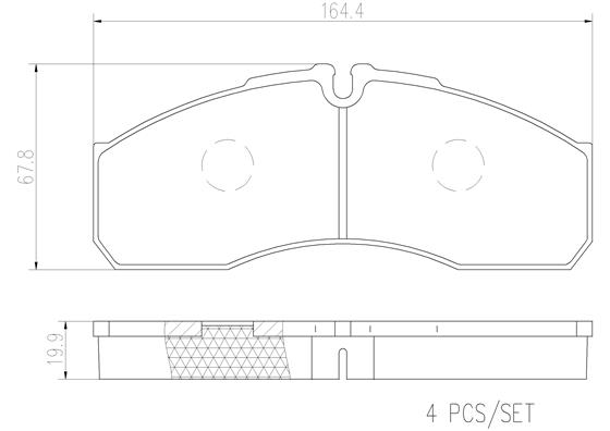 Set placute frana,frana disc PA6022N BREMBO