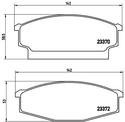 set placute frana,frana disc P B1 001 BREMBO