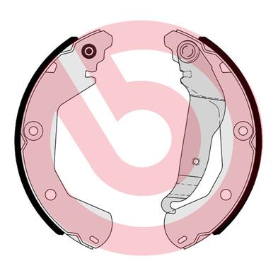 Set saboti frana, frana de mana S 10 518 BREMBO