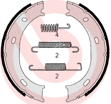 Set saboti frana, frana de mana S 50 510 BREMBO