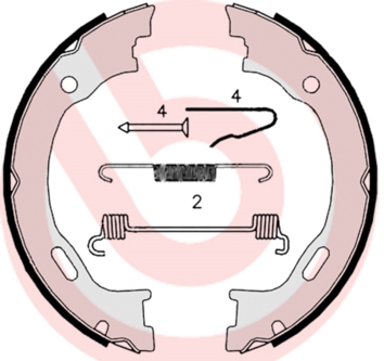 Set saboti frana, frana de mana S 50 515 BREMBO