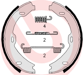 Set saboti frana, frana de mana S 50 518 BREMBO