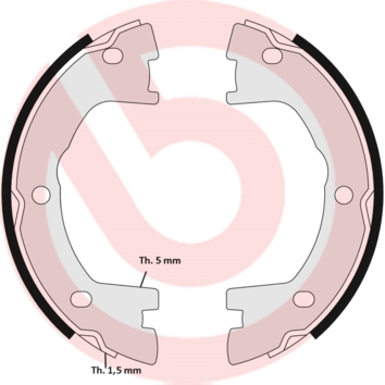 Set saboti frana, frana de mana S A6 506 BREMBO