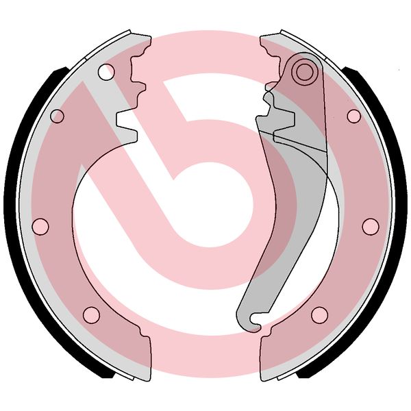 Set saboti frana, frana de mana S A6 509 BREMBO