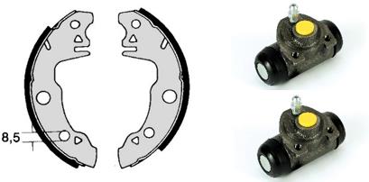 Set saboti frana H 61 027 BREMBO