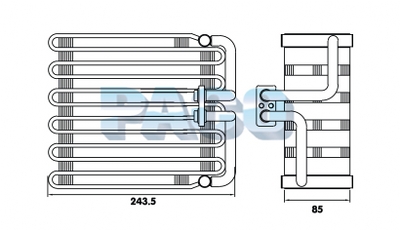 Evaporator, aer conditionat ER1023 PACO