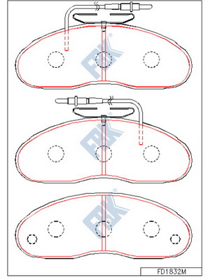 Set placute frana,frana disc FD1832M FBK