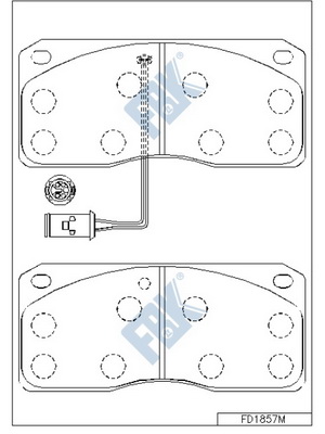 Set placute frana,frana disc FD1857M FBK