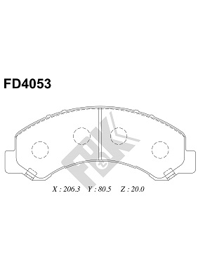 Set placute frana,frana disc FD4053 FBK