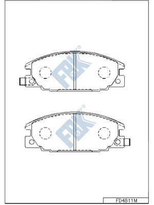 Set placute frana,frana disc FD4811M FBK