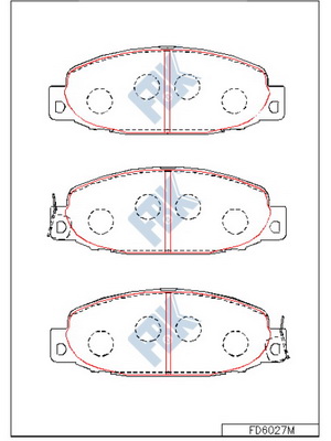 Set placute frana,frana disc FD6027M FBK