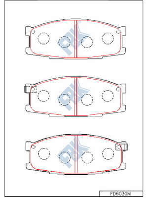 Set placute frana,frana disc FD6030M FBK