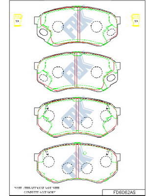 Set placute frana,frana disc FD6062AS FBK