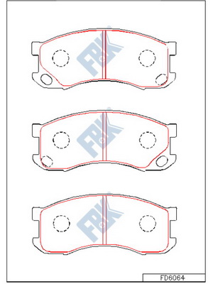 Set placute frana,frana disc FD6064 FBK