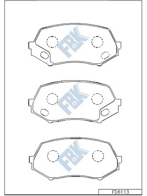 Set placute frana,frana disc FD6113 FBK