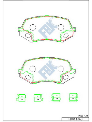 Set placute frana,frana disc FD6113AS FBK