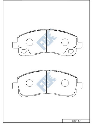 Set placute frana,frana disc FD6118 FBK