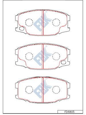 Set placute frana,frana disc FD6805 FBK