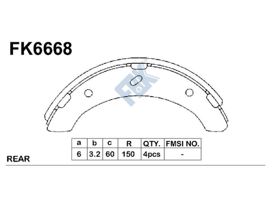 Set saboti frana FK6668 FBK