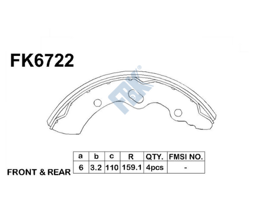 Set saboti frana FK6722 FBK