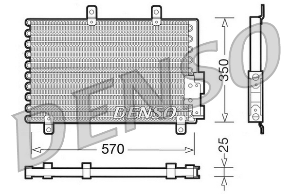 Condensator, climatizare DCN01001 DENSO