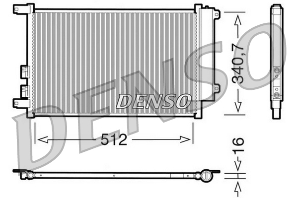 Condensator, climatizare DCN01010 DENSO