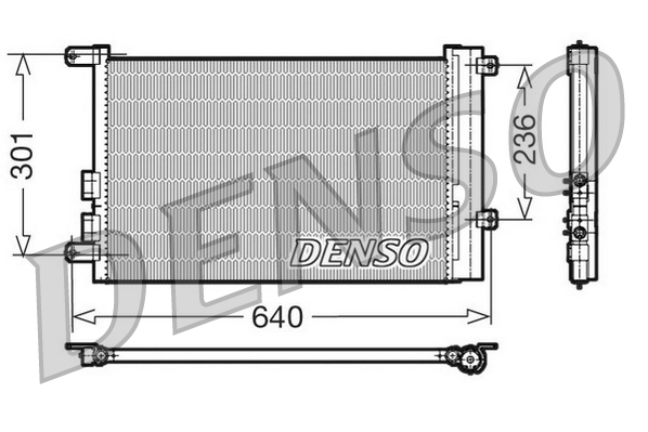 Condensator, climatizare DCN01016 DENSO