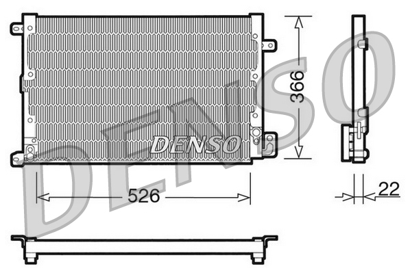 Condensator, climatizare DCN01020 DENSO