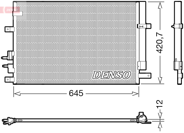 Condensator, climatizare DCN01024 DENSO
