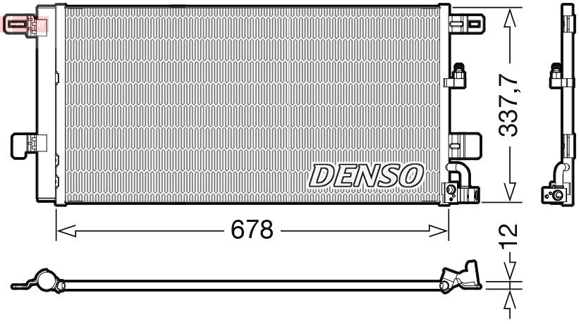 Condensator, climatizare DCN02001 DENSO