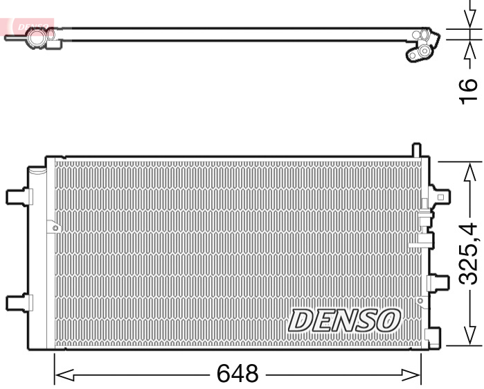 Condensator, climatizare DCN02002 DENSO