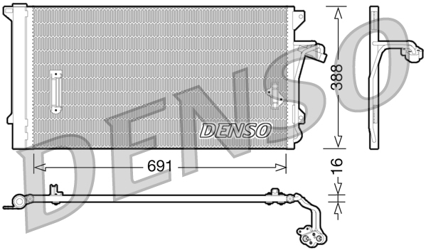 Condensator, climatizare DCN02003 DENSO