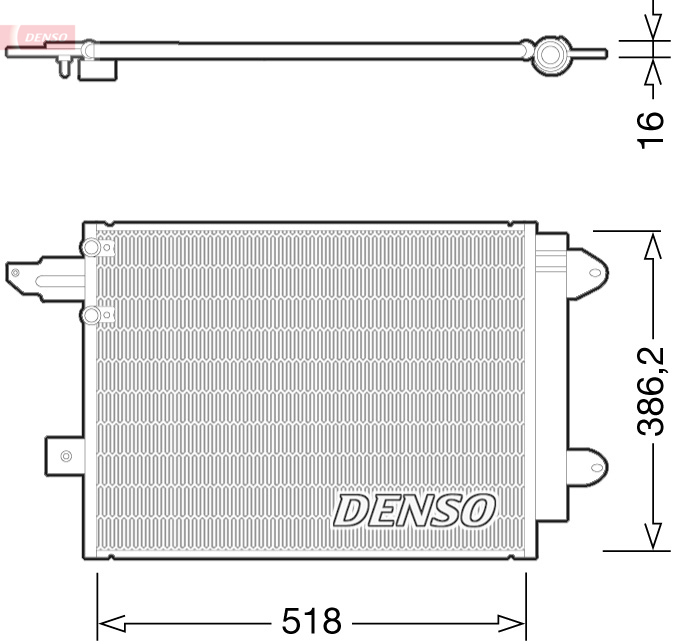 Condensator, climatizare DCN02005 DENSO