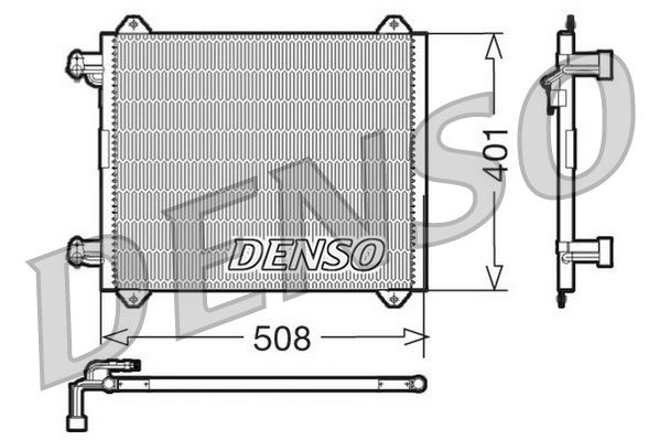 Condensator, climatizare DCN02009 DENSO