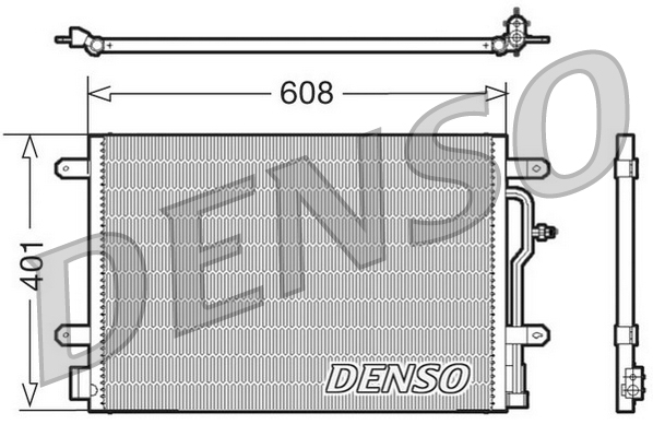 Condensator, climatizare DCN02011 DENSO