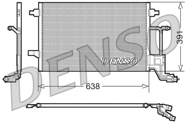 Condensator, climatizare DCN02014 DENSO