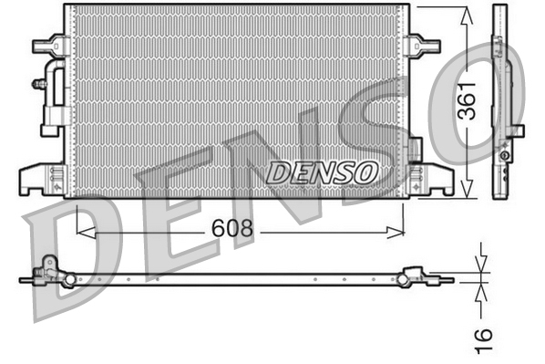 Condensator, climatizare DCN02016 DENSO