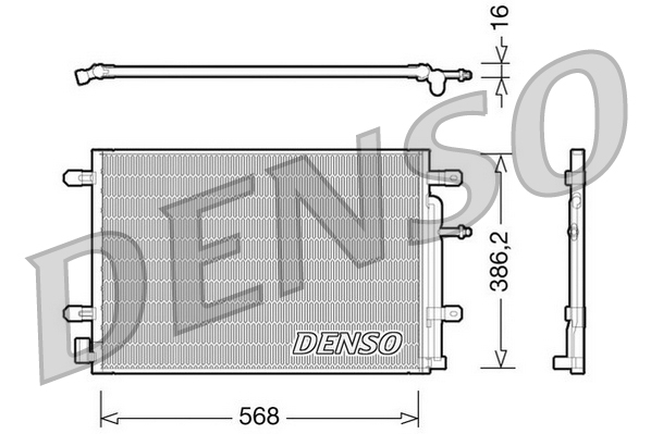 Condensator, climatizare DCN02018 DENSO
