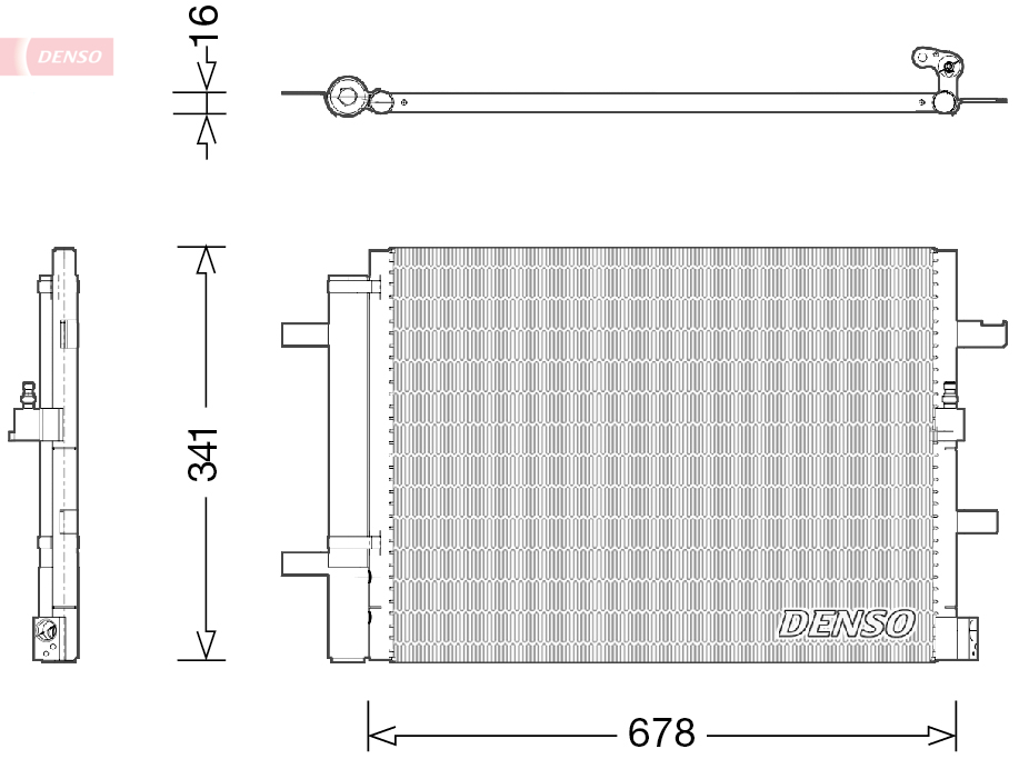 Condensator, climatizare DCN02026 DENSO