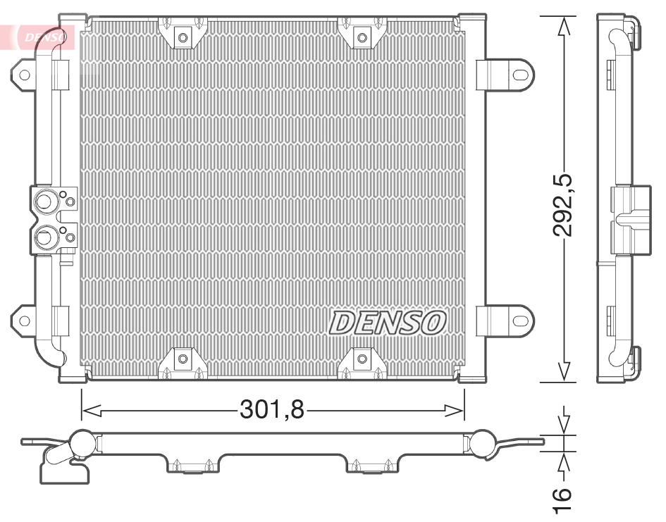 Condensator, climatizare DCN02028 DENSO