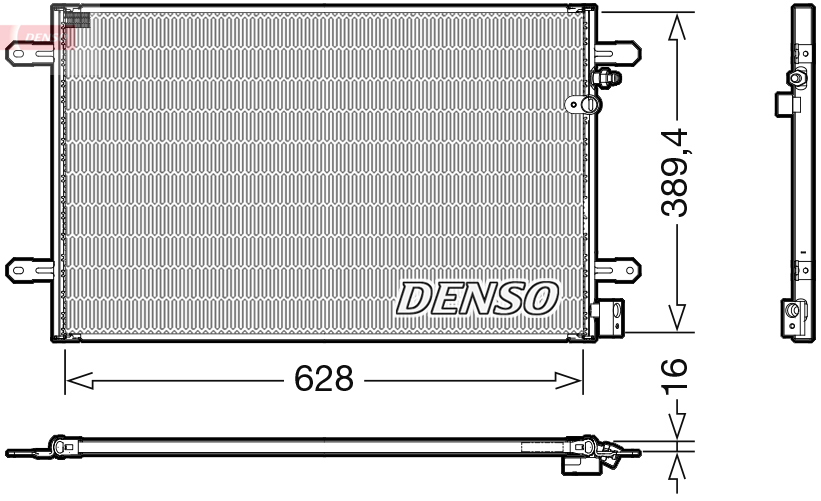 Condensator, climatizare DCN02037 DENSO